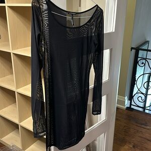 Sarah Pacini Size 1 Mesh Black Dress